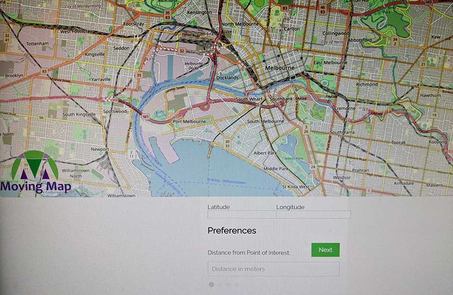 Alpha Testing of Moving Map
